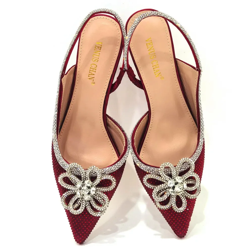 Neue spitze Damenschuhe und Sandalen, luxuriöse Designer-Sandalen mit hohen Absätzen für Hochzeiten, nigerianische Damenschuhe für Partys – Detail 12