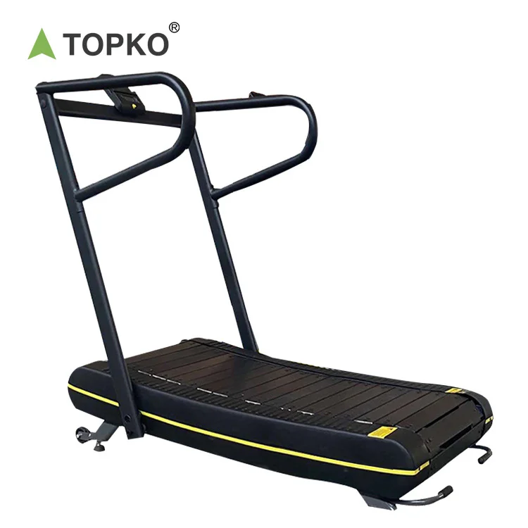 TOPKO Commercial self-generating no power line non-motorized curved manual treadmill mechanical curved treadmill