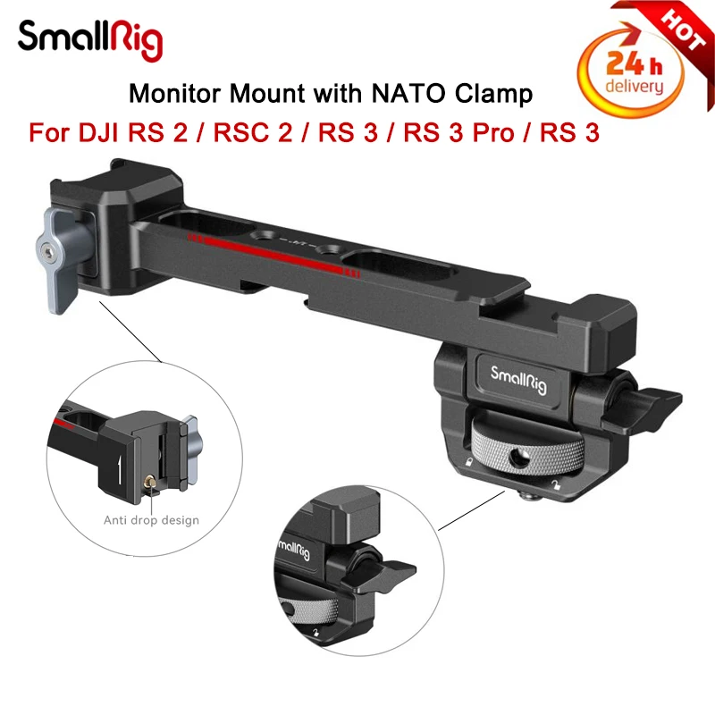 

SmallRig Monitor Mount with NATO Clamp for DJI RS 2 / RSC 2 / RS 3 / RS 3 Pro / RS 3 mini 3026B