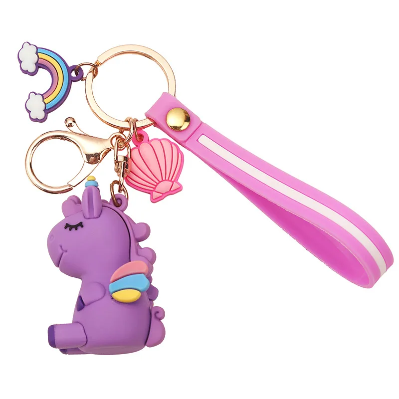 Minso Rainbow Dream Unicorn Brelok Cartoon 3D Figurka Samochodowy breloczek do kluczy