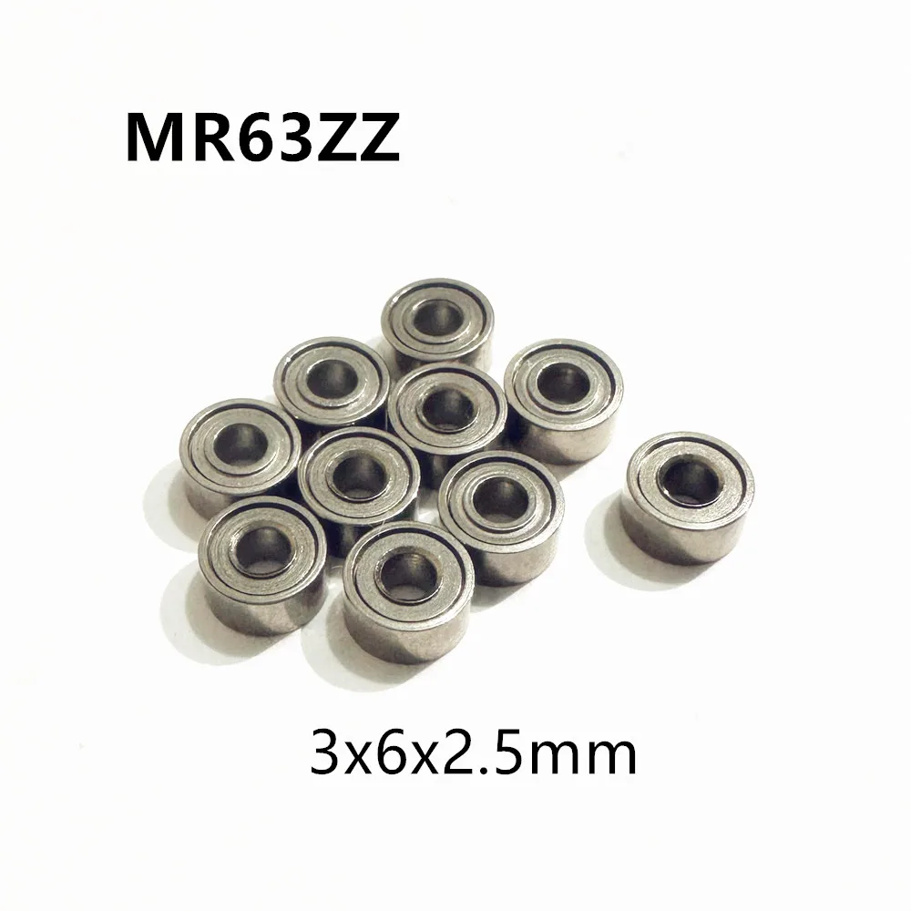 

MR63ZZ 3x6x2.5mm Miniature Deep Groove Small Ball Bearings