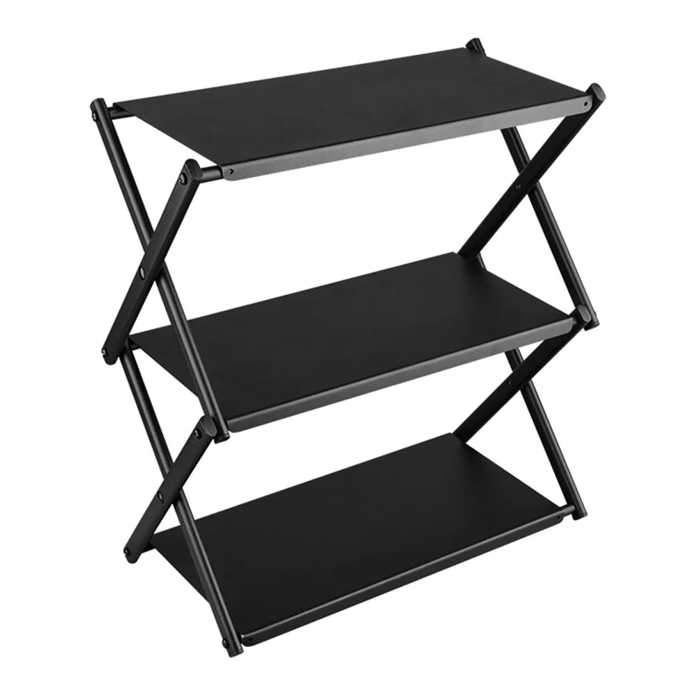 Lightweight Rack 3-Tier Rack Home Display Carbon Steel Frame Easy To Transport Heavy Load Capacity For Camping