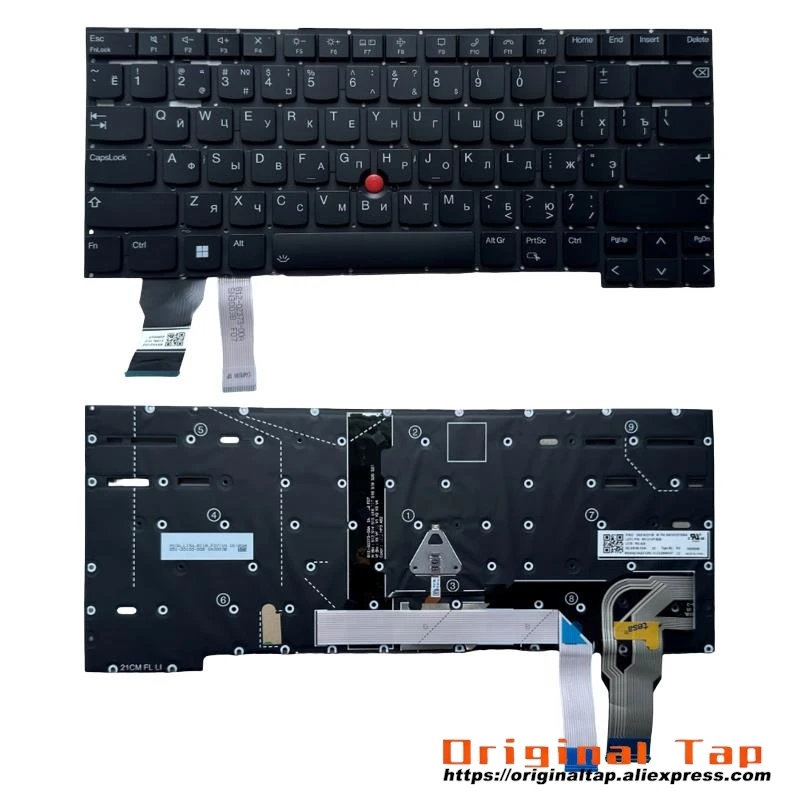 RU Russian Backlit Keyboard for Lenovo Thinkpad T14s Gen 2 P1 X1 Extreme Gen 4 5 SN21A22129 SN21A22055 SN21A22203 SN21A22277