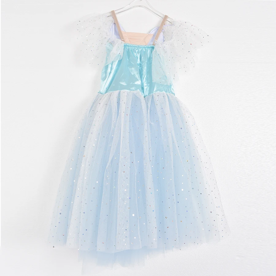 Nuova gonna da balletto per ragazze Costume da balletto professionale per bambini Performance Gonna TUTU Gonna a sbuffo da fata Garza lunga S