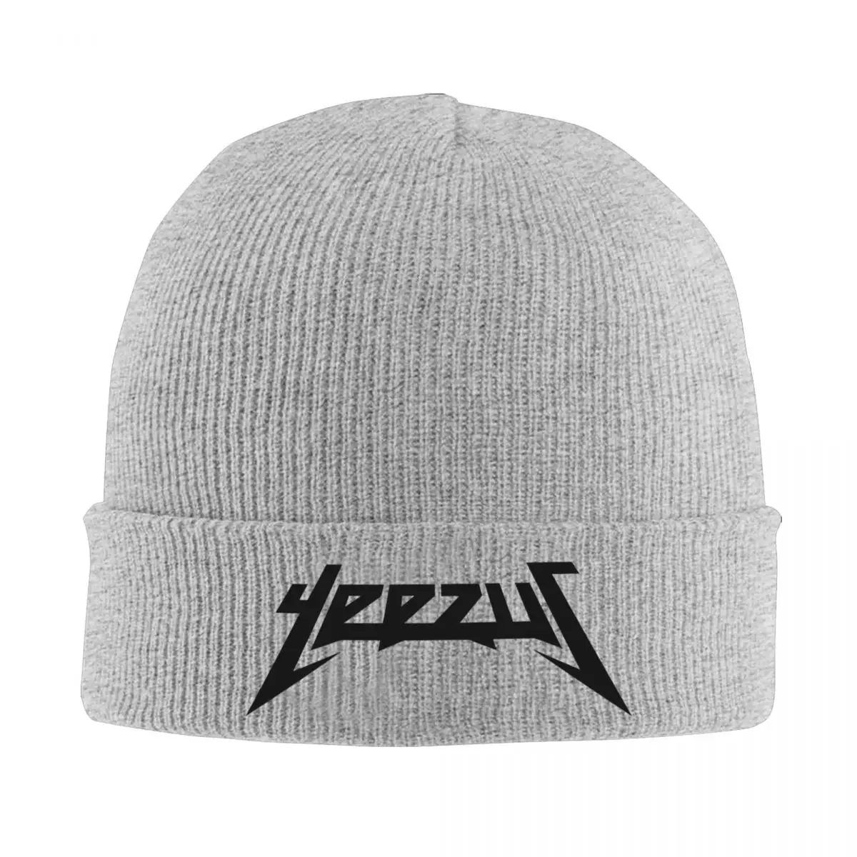 White Kanye Beanie Hats Ye Popular Logo Hip Hop Caps Men Women Kpop Knit Hat Autumn Printed Thermal Elastic Beanie Hat