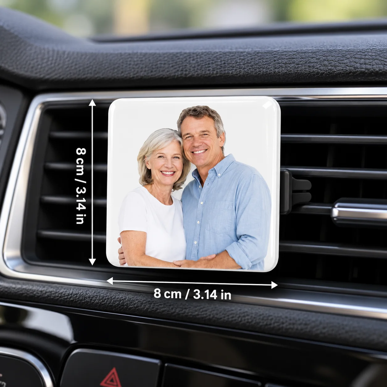 Adorno personalizado para rejilla de ventilación de coche, con diseño a medida, para la salida de aire del vehículo. Accesorio para el interior del coche, fabricado con un panel de 3 mm de grosor, de calidad superior.