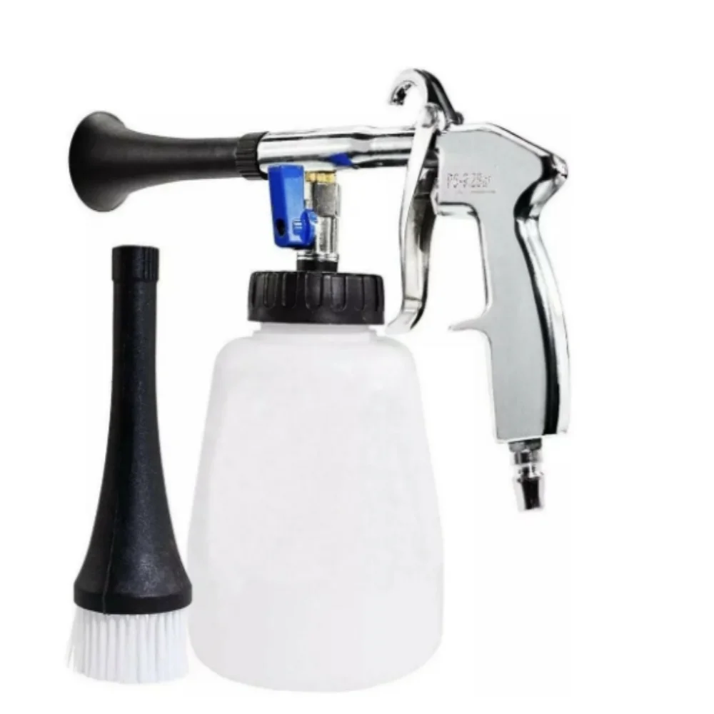 Car Interior Cleaning Gun Portable Dust Blowing Machine Hign Wind Speed Tornado Finger Pull Air Blowing Gun With Brush