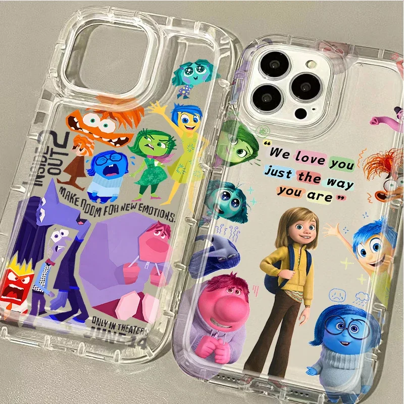 Disney Inside Out 2 Anxiety Case For iPhone 16 15 14 13 12 11 Pro Max XS X XR 8 7 Plus SE 2020 Shockproof Clear Silicone Cover