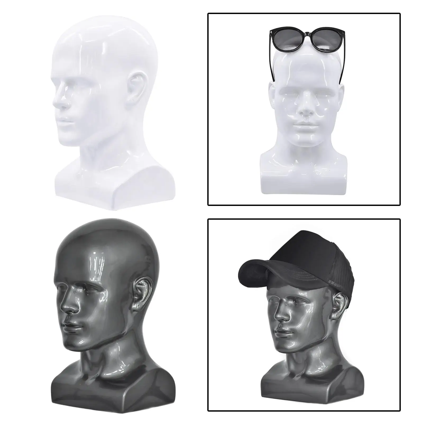 Head Manikin Display Head Wig Glasses Hat Display Stand Manikin Head Model Lifesize Head Model