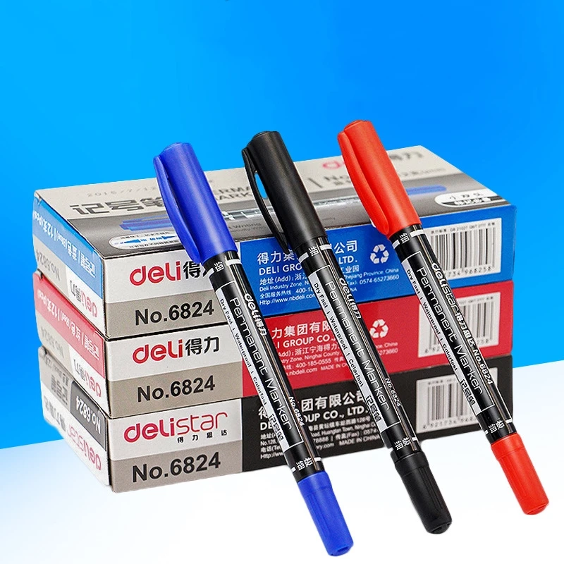 30Pcs Oily Marker Pen Thick And Thin Double-headed Art Hook Pen CD Marker Pen Office Supplies Wholesale