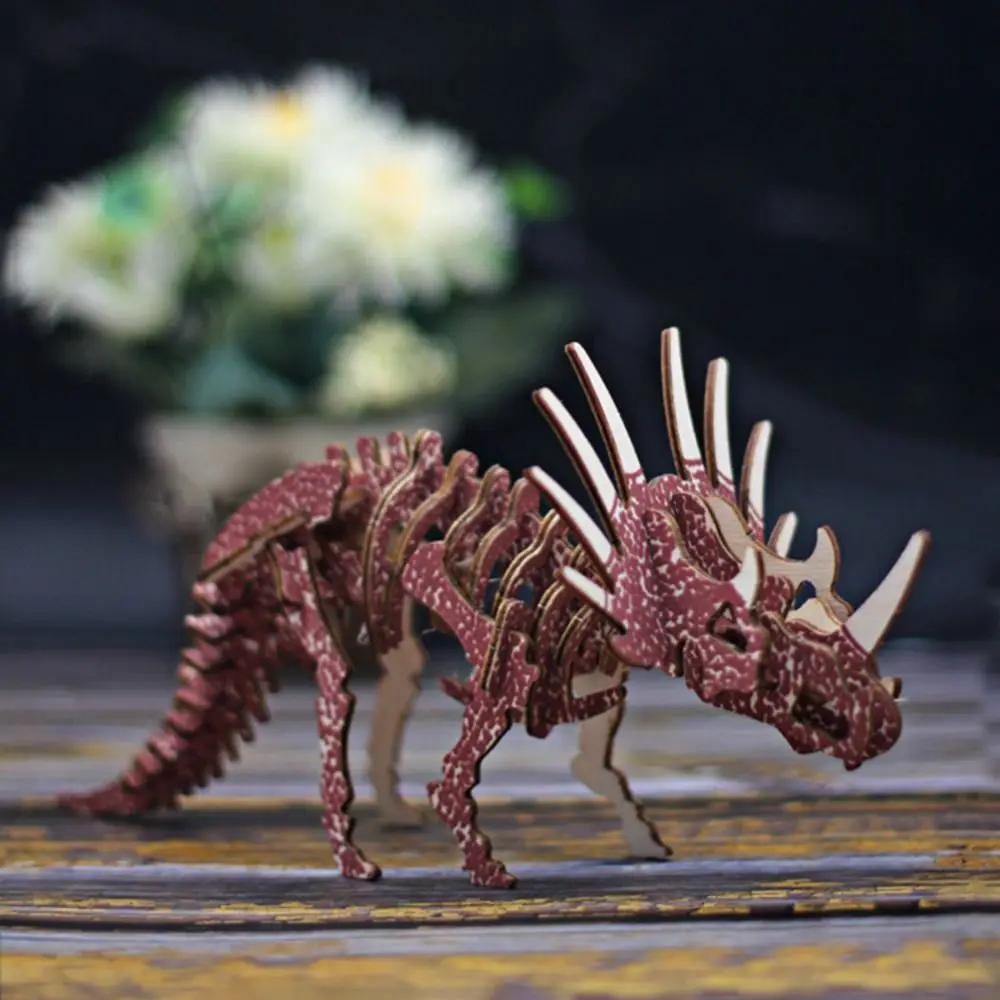 Deinonychus ثلاثية الأبعاد ديناصور خشبي لغز ترايسيراتوبس Diplodocus لتقوم بها بنفسك نموذج ديناصور سبينوصور Parasaurolophus Tyrannosaurus بانوراما #3