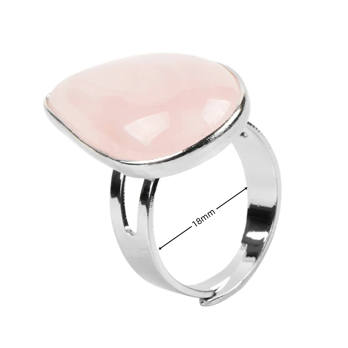 Fashionable Natural Stone Large Crystal Ring for Women\'s Water Drop Wedding Engagement Party Charming Temperament Jewelry Gift