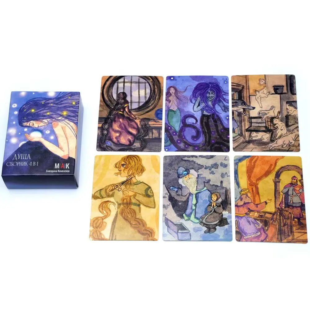 

TAPO AYIA CBOPHИK Tarot Cards Tarot Deck Russian Cards Deck Playing Games Fate Divination Board Game with Paper Instruction