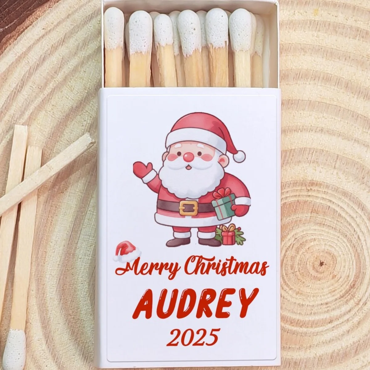 

Персонализированные коробочки для спичек в форме рождественской елки, индивидуальные подарки для зимних свадеб и рождественских вечеринок, праздничные сувениры для гостей.