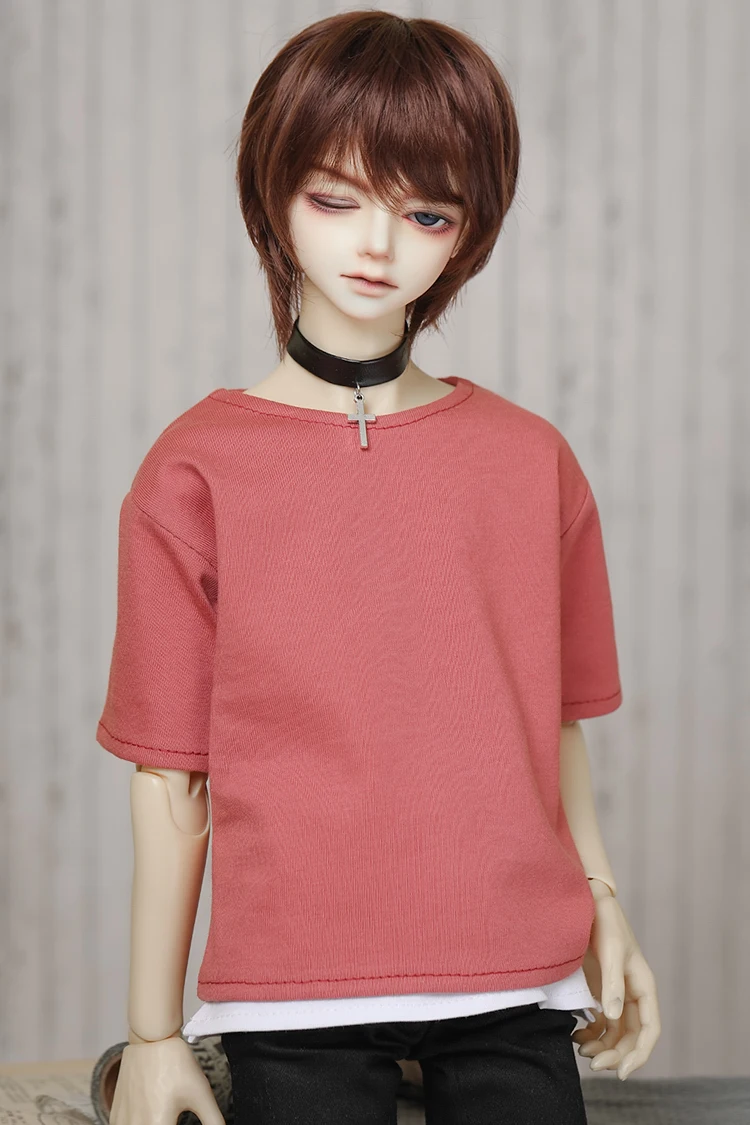 D04-A823 children handmade toy 1/3 1/4 MDD Uncle Doll BJD/SD  doll Accessories Everyday 10 Colors Half Sleeve T-Shirt 1pcs