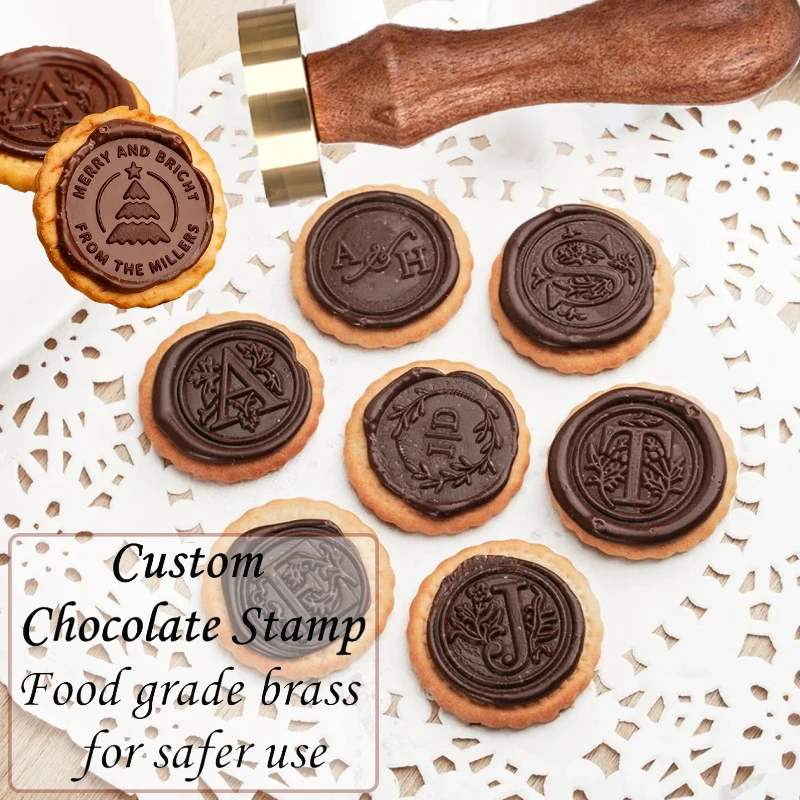 

Christmas Custom Chocolate Stamp,Personalized Logo Branding,Chocolate Tool for Wedding Dessert Collection,Chocolates Seal,Donuts