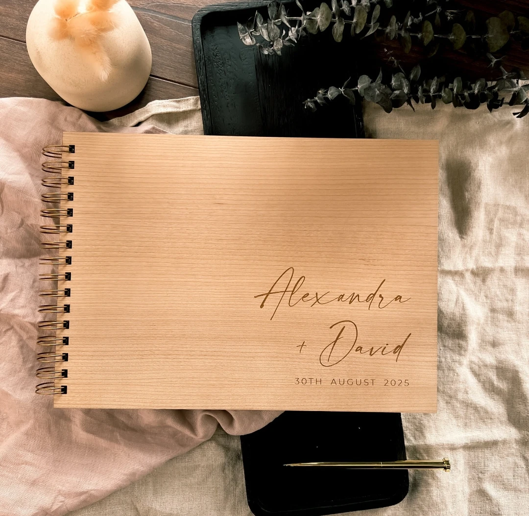 

Rustic Wedding Guest Book Alternative - Personalised Wooden Guestbook Wedding, Wedding Photo Album, Wedding Decor, Unique Weddin