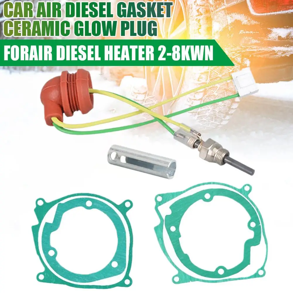 Junta de calentador de estacionamiento de aire para coche, Kit de reparación de bujías incandescentes con pasador de cerámica para Webasto Eberspacher Airtronic D2/D4/D4S Heat C1I8, 12V, 5KW-8KW