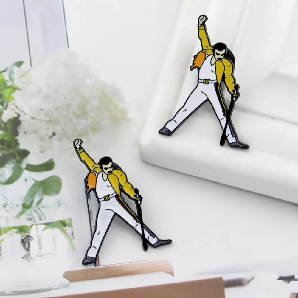 Classic Freddie Mercury The Rock Band Queen Music Lovers Enamel Brooch Pins Badge Lapel Pins