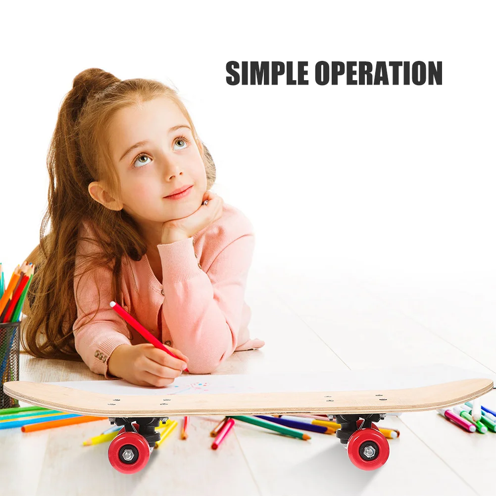 

Wooden Blank Skateboard Unfinished DIY Graffiti Painting Board Craft for Kids Creative Activity Hand-Eye Coordination Exercise