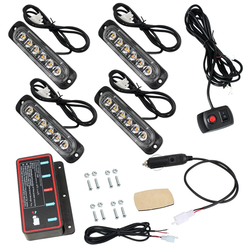 N38R_EL Flashing Lights 24LED High-Power Emergency Lights C