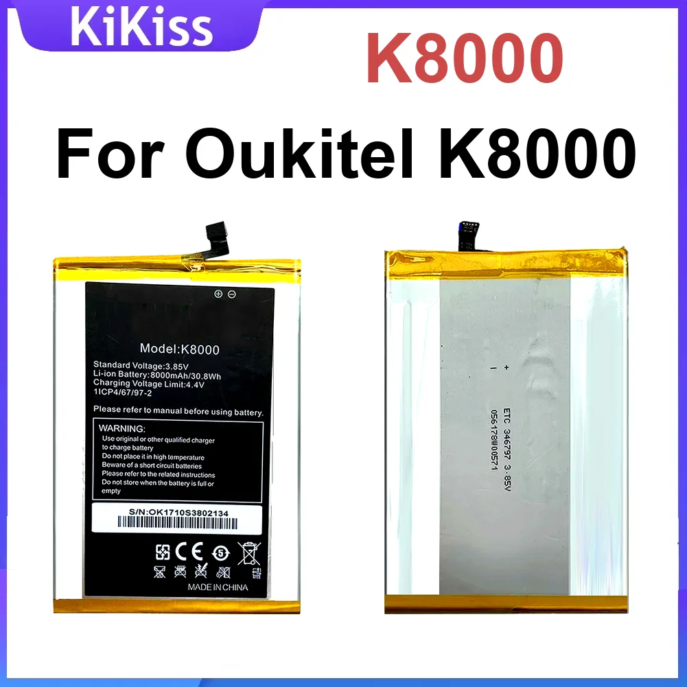 

Прочный аккумулятор для мобильного телефона с быстрой зарядкой K8000 для Oukitel 8000Mah