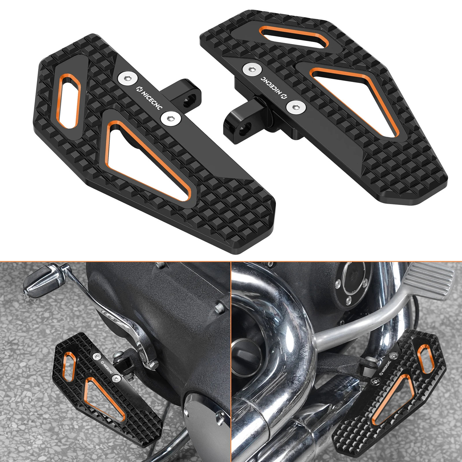 

Motorcycle Footpegs Floorboards for Harley Dyna FXD Street Bob Fat Bob Low Rider Wide Glide Low Rider Super Glide Switchback