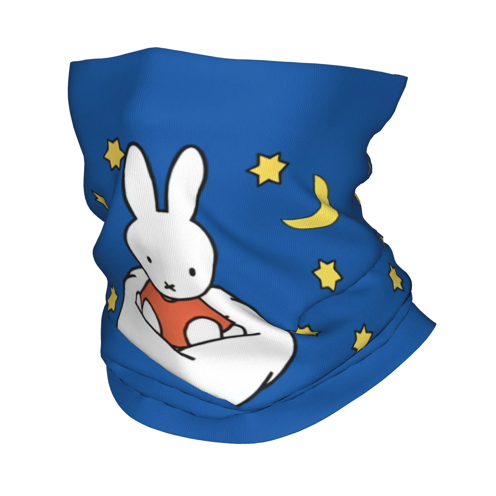 Kawaii Miffyy Bandana Neck Gaiter Printed Cute Cartoon Rabbit Magic Scarf Multi-use Face Mask Fishing for Men Women Adult Winter