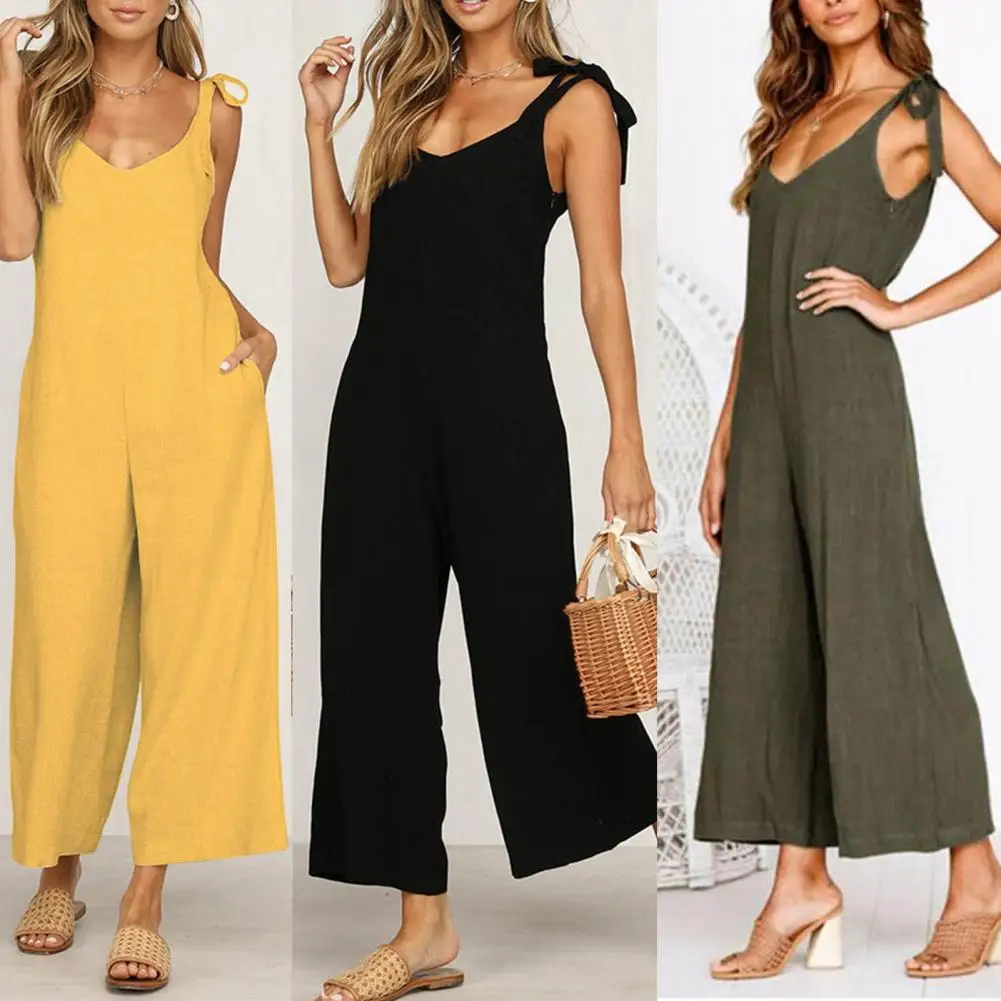 Quick Drying  Fashionable Wide Legs Women Jumpsuit All-match Women Jumpsuit Thin   Streetwear