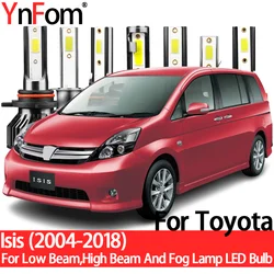 YnFom For Toyota Isis 2004-2018 Special LED Headlight Bulbs Kit For Low Beam,High Beam,Fog Lamp,Car Accessories