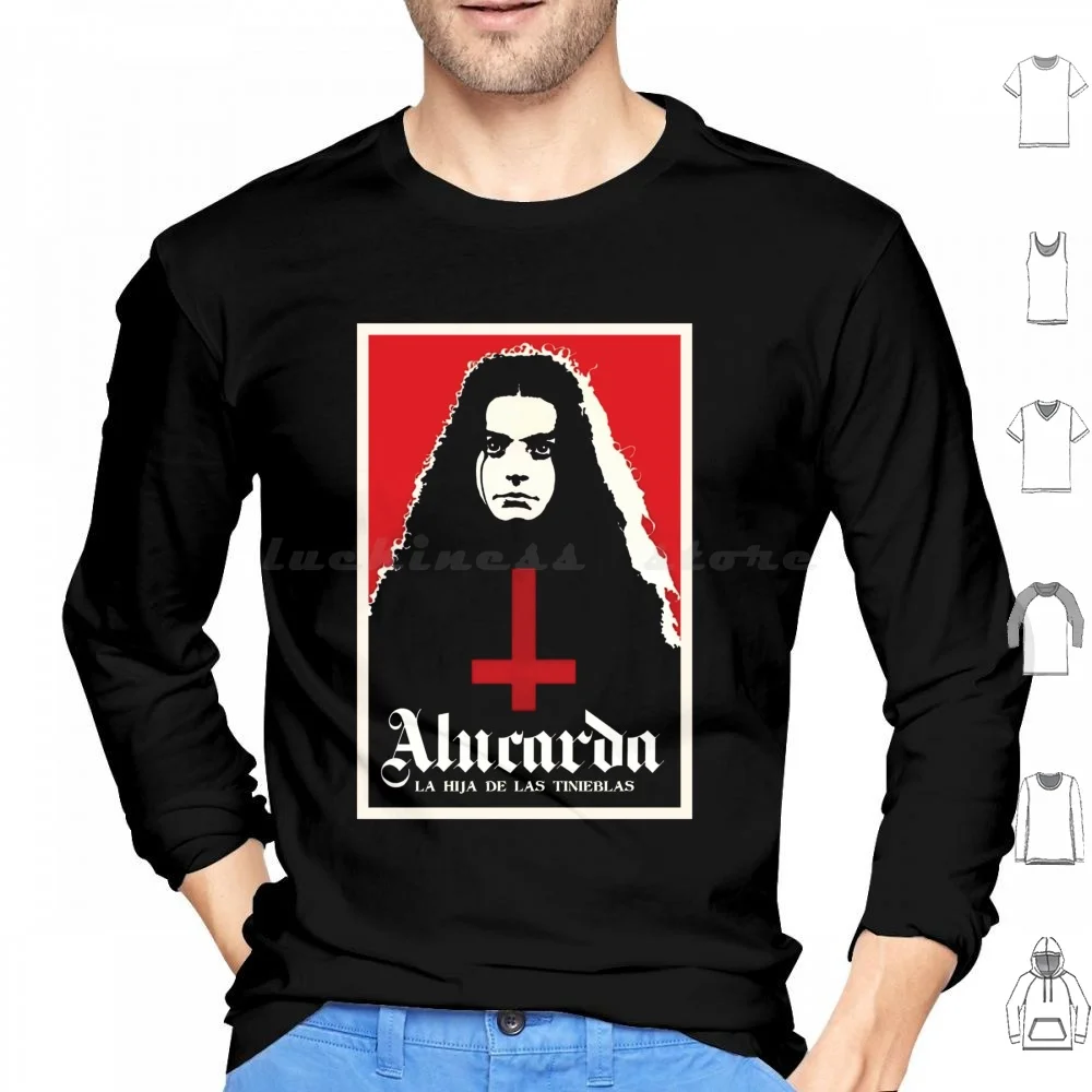 Sudadera con capucha de algodón de manga larga Alucarda Juanlopezmoctezuma Horromovie Películas de terror Vintagahorror