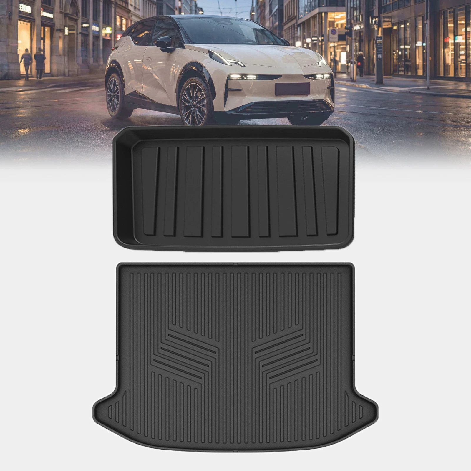 

for ZEEKR X 2024 2025 TPE Rear Boot Mat with Seat Back Cover Full Coverage Easy Installation Accessories