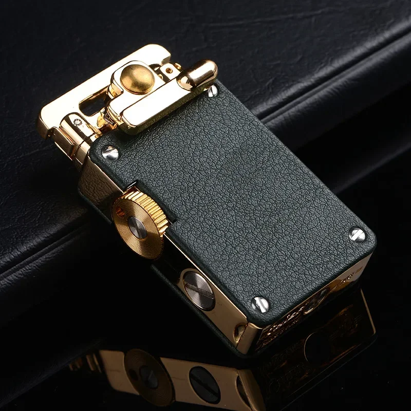 CHIEF New Metal Rocker Kerosene Lighter Creative Rocker Ignition Fashion Leather Lighter High-end Men's Gift