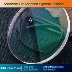1.67 Single Vision Optical Glasses Prescription Lenses for Myopia/Hyperopia/Presbyopia Eyeglasses CR-39 Resin Lens With Coating