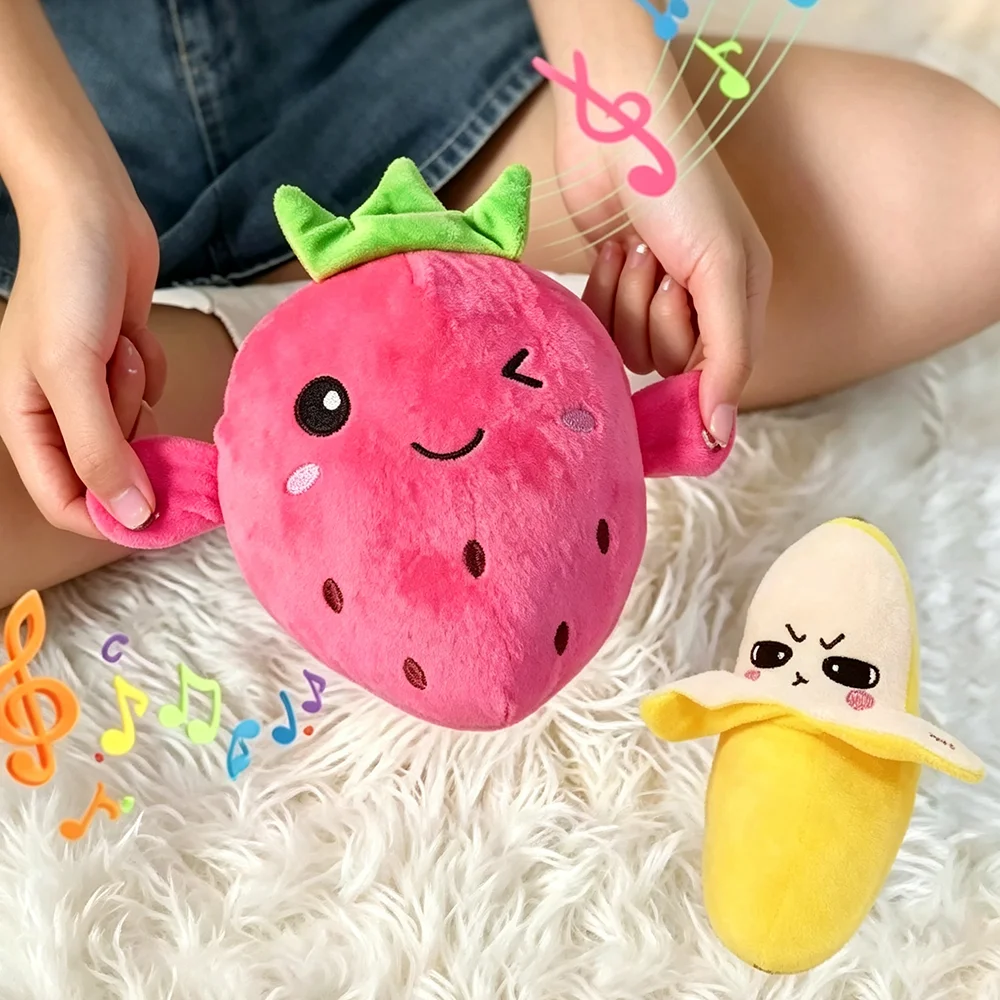 Creative Peculiar Music Rhythm Parent-child Interactive Plush Doll Banana Fruit Induction Cultivate Music Perception New Gifts
