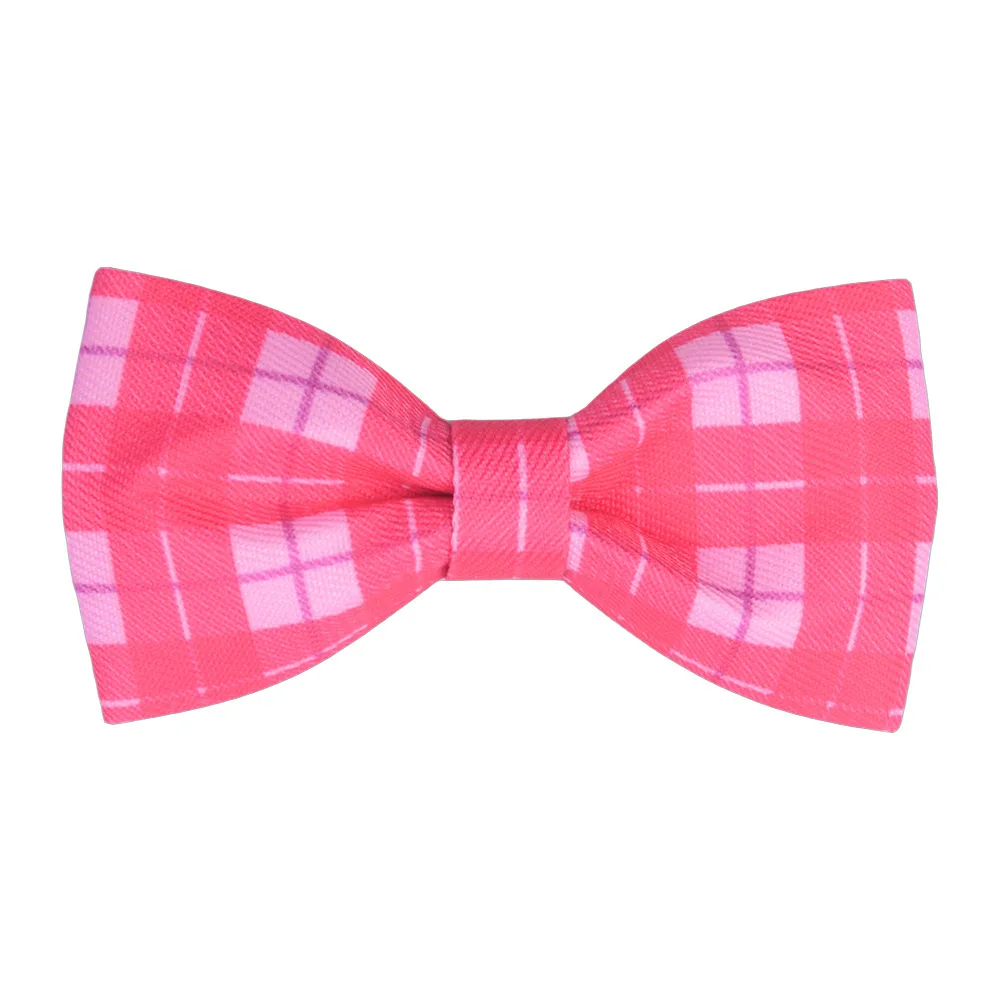 50/100 pcs Plaid Dog Collar Bow Tie Valentine\'s Day Pet Supplies Removable Dog Bow Ties Collar Decoration Love Dog Accessories