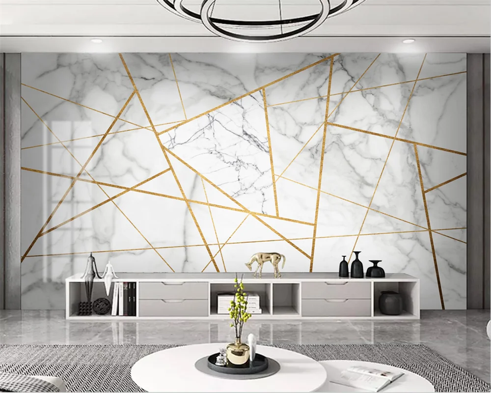 

beibehang Custom New Modern Fashion Geometric Marble Pattern Interior Bedroom Living Room Background papel de parede Wallpaper