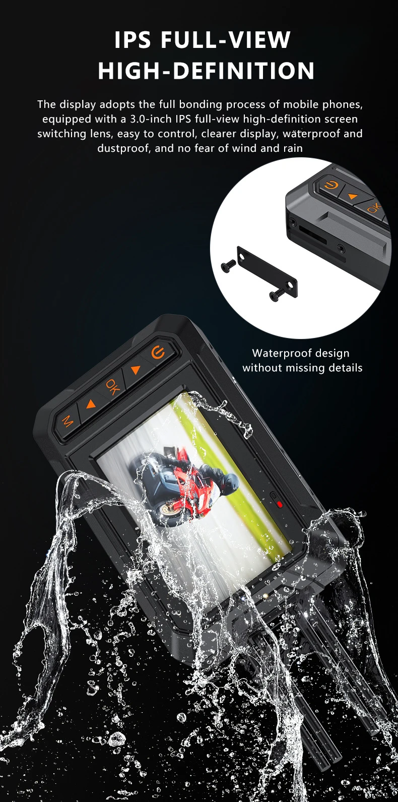 Cámara GPS para Motocicleta 2K - Dash Cam 2K Dual Lens reseña y precio