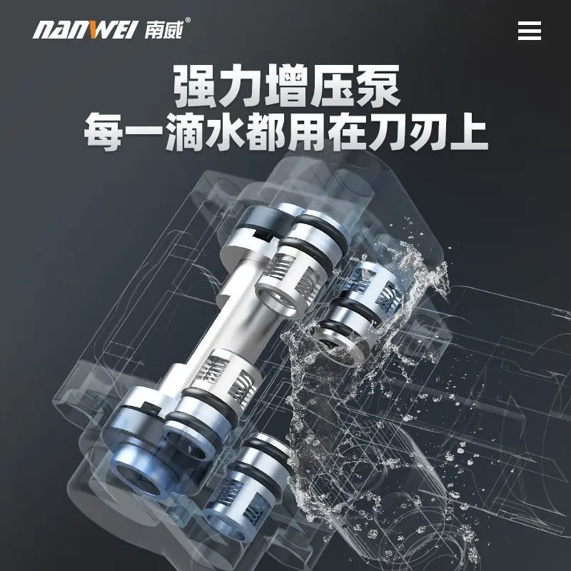 مسدس غسيل السيارات اللاسلكي بدون فرش من Nanwei، مسدس مياه عالي الضغط، تنظيف السيارات المنزلية، بطارية ليثيوم مضغوطة