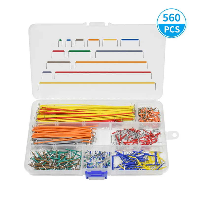 140-840Pcs Preformed Breadboard Jumper Wire Kit 14 Lengths Assorted for Breadboard Prototyping Circuits DIY Electronic Kit