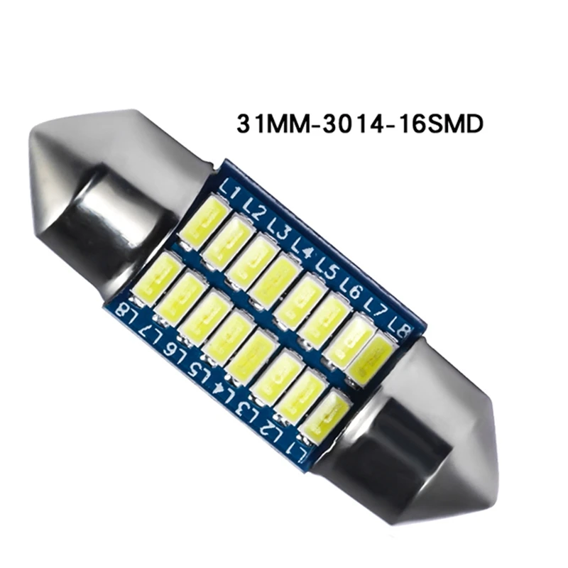 Festoon 16Smd Led Bulb C5W C10W Super Bright 3014 Smd Canbus Error Free Auto Interior Doom Lamp Car Styling Light