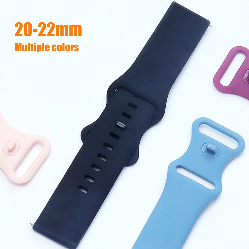 スポーツ時計バンド Samsung Galaxy Watch 7-FE-6-5-pro-4-Classic/active 2 シリコーン 22 ミリメートル 20 ミリメートルブレスレット Huawei GT 4-3-2e-pro ストラップ