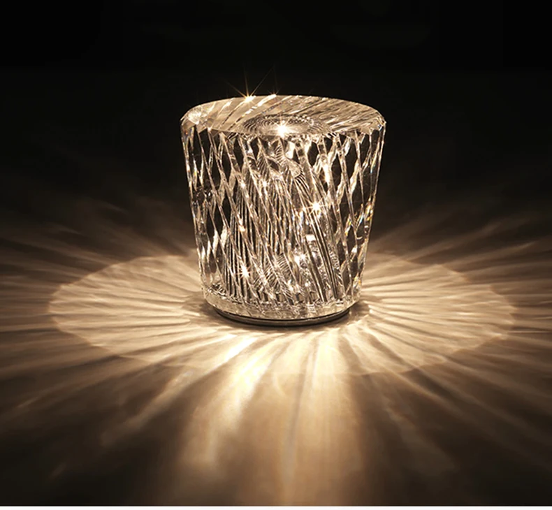 Table lamp night light decorative light led ambient light creative high-end diamond cutting table lamp