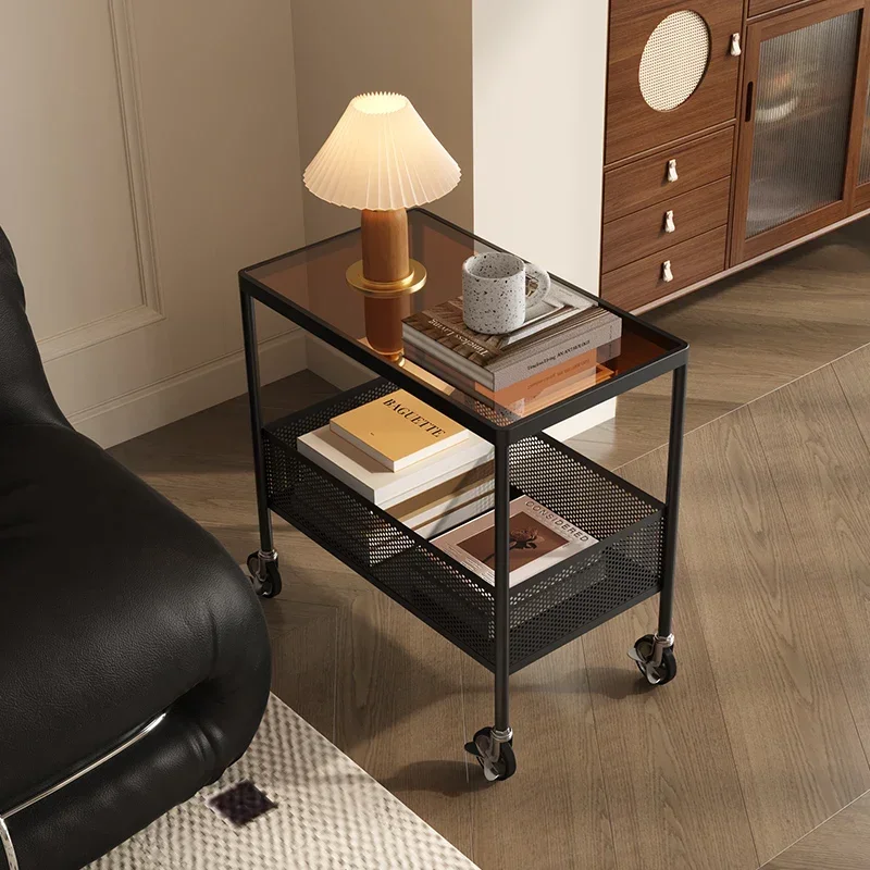 living room removable sofa small side few Internet celebrities home balcony light luxury trolley coffee table