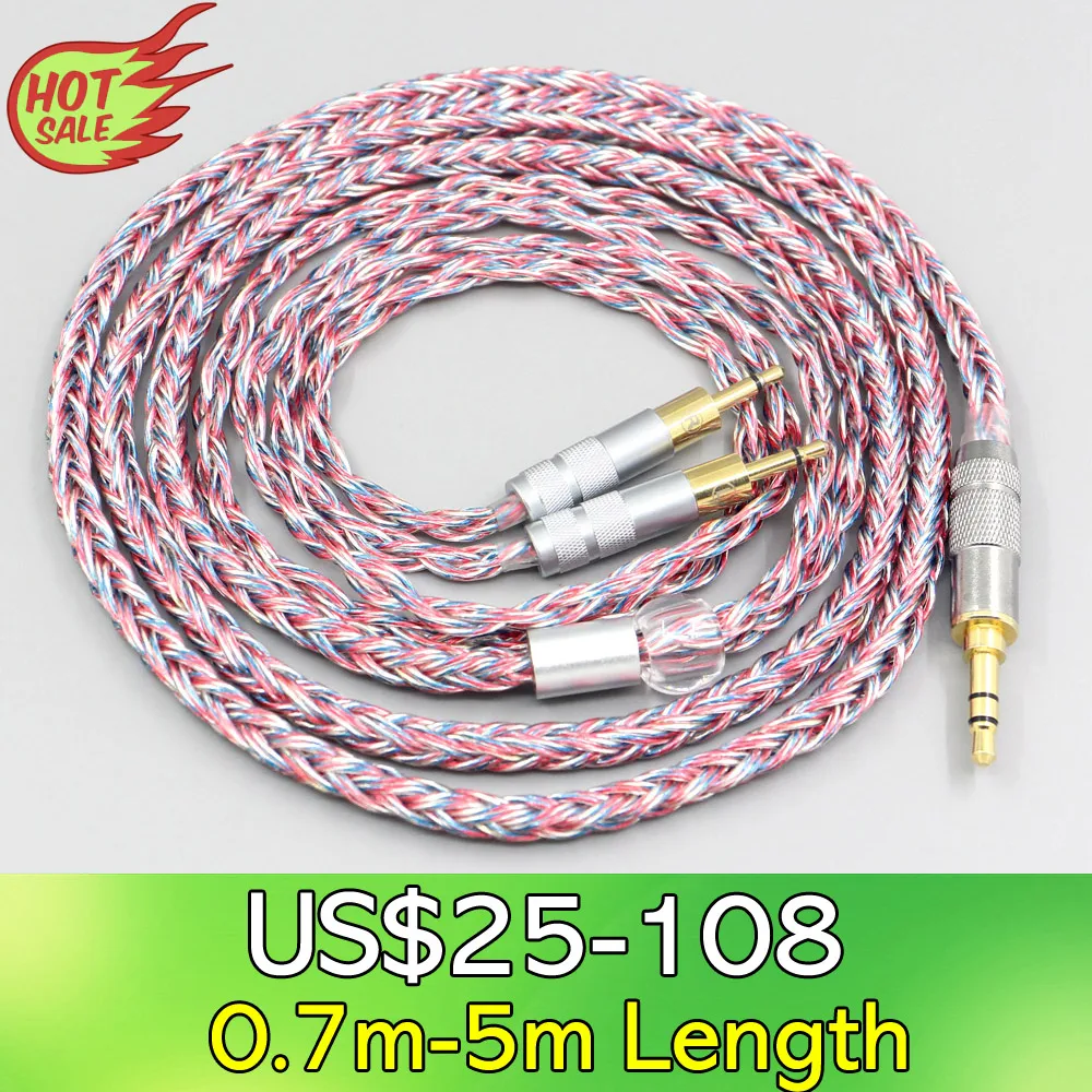 

16 Core Silver OCC OFC Mixed Braided Cable For Sennheiser HD700 Headphone Earphone 6.5mm XLR 4.4mm LN007588