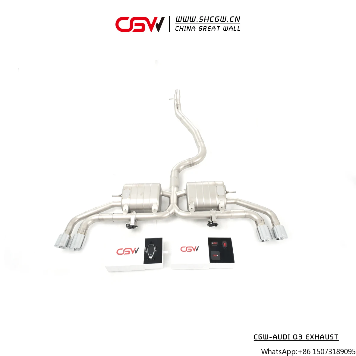 

Активная звуковая система выхлопа из нержавеющей стали 304 (1,5 мм) для Q3 1.4T/2.0T 2011-2019, электрическая, полированная