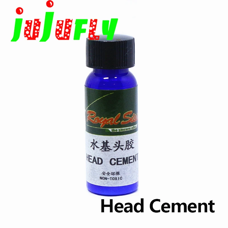 jujufly 20ml bottle fly tying head cement glue for dry flies water insoluble soft head glue invisible fly tying glue