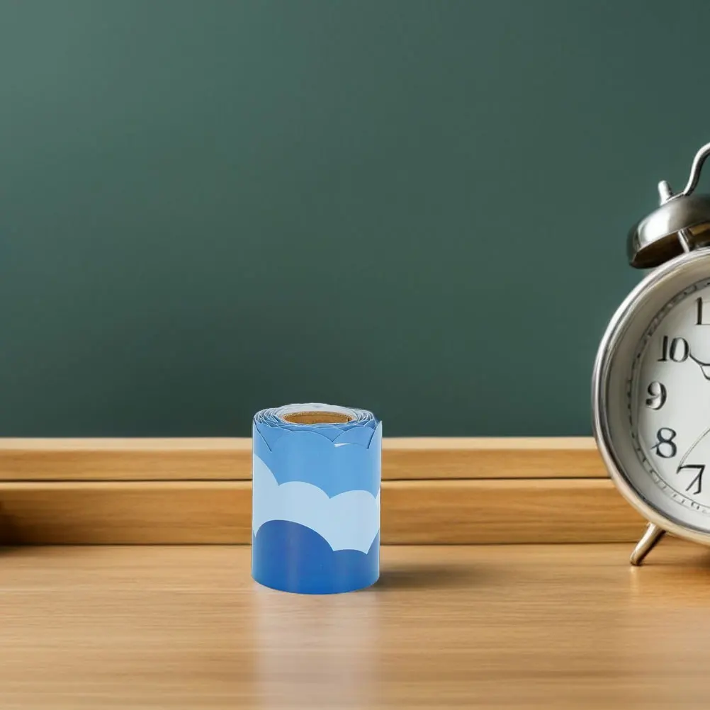 

Наклейки с каймой, офисный декор, украшения для доски объявлений, клейкая бумага с синим покрытием