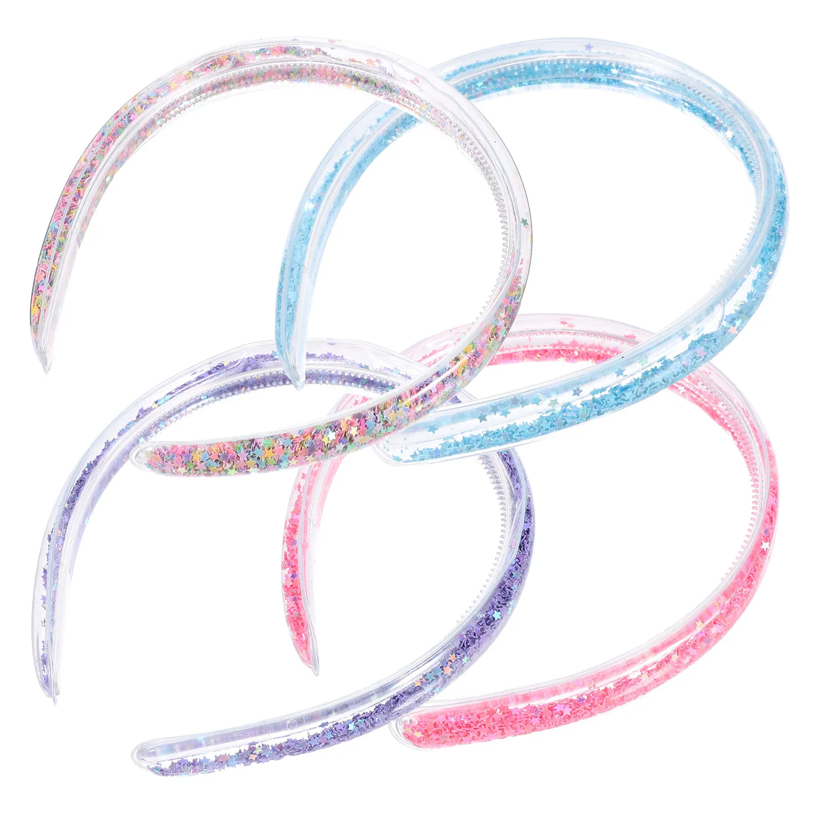 

4Pcs Shiny Headband Glitter Sequin Hairband for Cute Sparkly Hair Accessories Decorative Headbands Party Masquerade