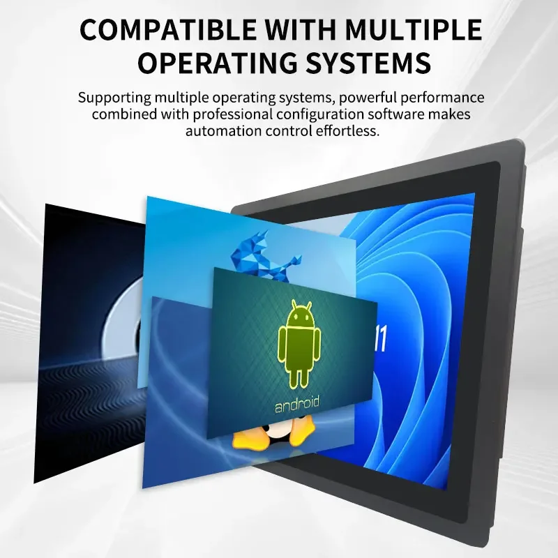 Customized IP65 Waterproof Capacitive Touch Screen Inch Embedded Fanless Industrial Panel PC All-in-One Accessory